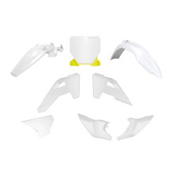 RACETECH (RTECH) KOMPLET PLASTIKÓW HUSQVARNA TC 85 '25 KOLOR OEM BIAŁY / ŻÓŁTY