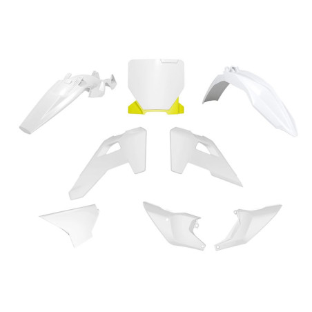 RACETECH (RTECH) KOMPLET PLASTIKÓW HUSQVARNA TC 85 '25 KOLOR OEM BIAŁY / ŻÓŁTY
