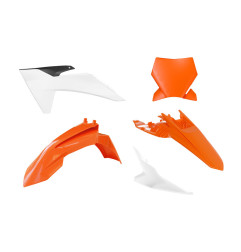 RACETECH (RTECH) KOMPLET PLASTIKÓW KTM SX 65 '24-'25 KOLOR OEM ( POMARAŃCZOWY / BIAŁY / CZARNY )