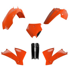 POLISPORT KOMPLET PLASTIKÓW (FULL KIT) KTM SX '03-'04 W ZESTAWIE OSŁONY AMORTYZATORÓW (8399000001) KOLOR POMARAŃCZOWY
