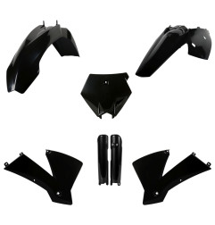 POLISPORT KOMPLET PLASTIKÓW (FULL KIT) KTM SX '03-'04 W ZESTAWIE OSŁONY AMORTYZATORÓW (8399000001) KOLOR CZARNY