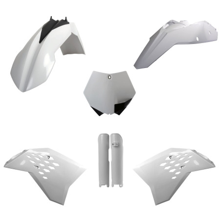 POLISPORT KOMPLET PLASTIKÓW (FULL KIT) KTM SX/SX-F '07 W ZESTAWIE OSŁONY AMORTYZATORÓW (8399000005) KOLOR BIAŁY