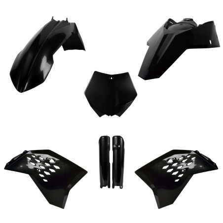 POLISPORT KOMPLET PLASTIKÓW (FULL KIT) KTM SX/SX-F '07 W ZESTAWIE OSŁONY AMORTYZATORÓW (8399000001) KOLOR CZARNY