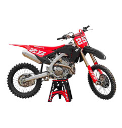 UFO KOMPLET PLASTIKÓW (FULL KIT) Z OSŁONAMI TELESKOPÓW (AMORTYZATORÓW) HONDA CRF 250 R / 450 R '25-'26 KOLOR CZERWONY / CZARNY