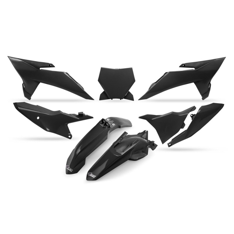 UFO KOMPLET PLASTIKÓW Z OSŁONĄ LAMPY KTM SX 85 '25-'26 KOLOR CZARNY