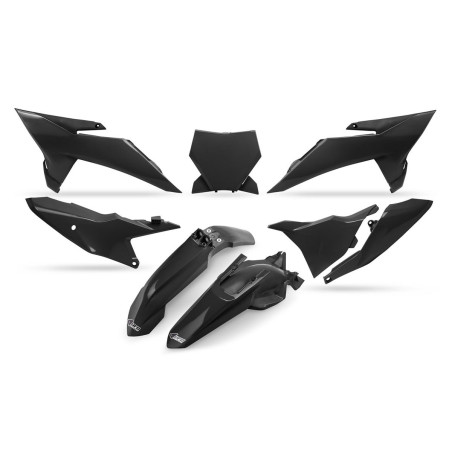 UFO KOMPLET PLASTIKÓW Z OSŁONĄ LAMPY KTM SX 85 '25-'26 KOLOR CZARNY