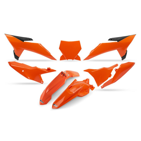 UFO KOMPLET PLASTIKÓW Z OSŁONĄ LAMPY KTM SX 85 '25-'26 KOLOR POMARAŃCZOWY