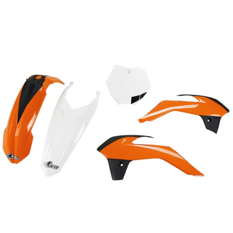 UFO KOMPLET PLASTIKÓW KTM SX 85 '13-'17 (KT04040127, KT04045047, KT04042999, KT04041047) KOLOR OEM POMARAŃCZOWY / BIAŁY / CZARNY