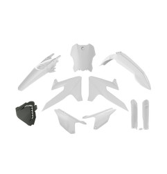 RACETECH (RTECH) KOMPLET PLASTIKÓW Z OSŁONAMI TELESKOPÓW TRIUMPH TF 250 X '24-'26, TF 450 RC '25-'26 KOLOR BIAŁY