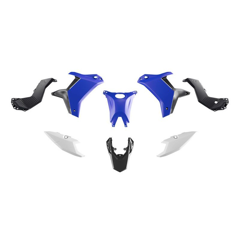 RACETECH (RTECH) KOMPLET PLASTIKÓW (BEZ PRZEDNIEGO BŁOTNIKA) T7 YAMAHA TENERE 700 '25-'26 KOLOR CZARNY / NIEBIESKI / BIAŁY