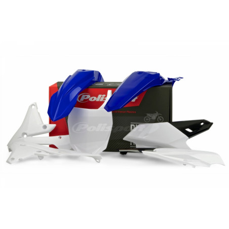 POLISPORT WYPRZEDAŻ KOMPLET PLASTIKÓW YAMAHA YZF 250 '14-'18; YZF 450 '14-'17 KOLOR OEM NIEBIESKI BIAŁY