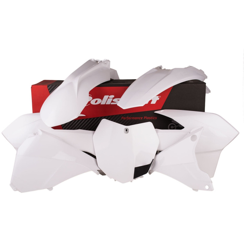 POLISPORT WYPRZEDAŻ KOMPLET PLASTIKÓW KTM EXC/EXC-F '14-'16 KOLOR BIAŁY