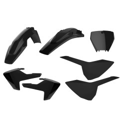 POLISPORT WYPRZEDAŻ KOMPLET PLASTIKÓW HUSQVARNA TC/FC '16-'18 W ZESTAWIE TABLICA PRZEDNIA (8665800003) KOLOR CZARNY