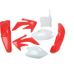 UFO KOMPLET PLASTIKÓW HONDA CRF 250R '04-'05 KOLOR OEM (CZERWONY/BIAŁY) (HO104E999)