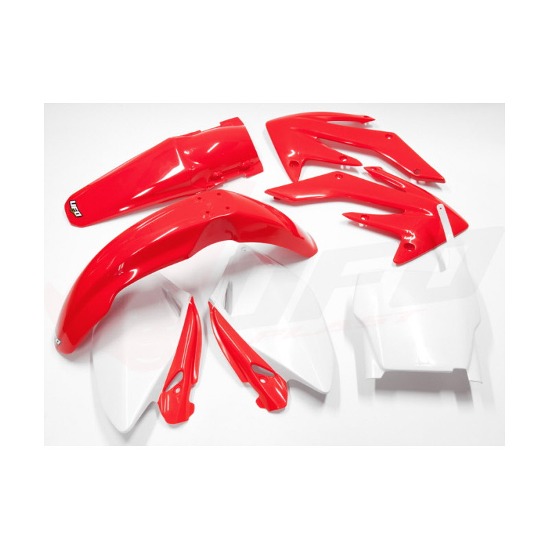 UFO KOMPLET PLASTIKÓW HONDA CRF 250R '06-'07 KOLOR OEM (CZERWONY/BIAŁY) (HO105E999)