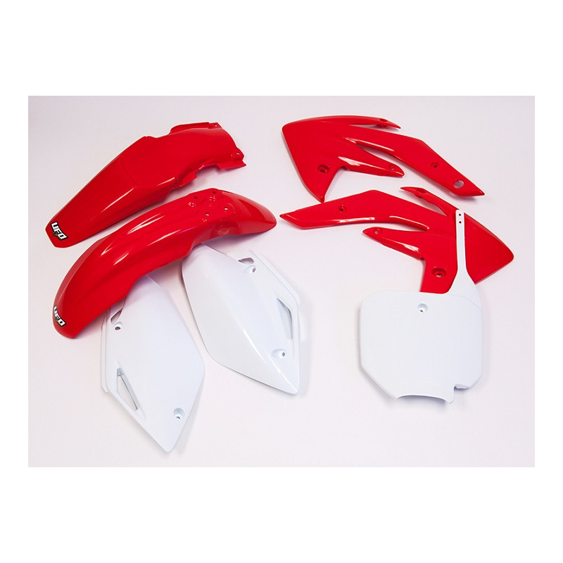 UFO KOMPLET PLASTIKÓW HONDA CRF 150 '07-'26, KOLOR OEM (CZERWONY/BIAŁY) (HO111E999)