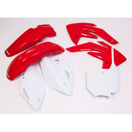 UFO KOMPLET PLASTIKÓW HONDA CRF 150 '07-'26, KOLOR OEM (CZERWONY/BIAŁY) (HO111E999)