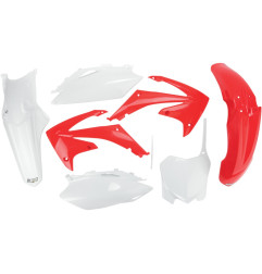 UFO KOMPLET PLASTIKÓW HONDA CRF 450 R '09-'10, CRF 250 '10 KOLOR OEM (CZERWONY/BIAŁY) (HO113E999)