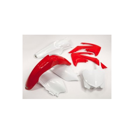 UFO KOMPLET PLASTIKÓW HONDA CRF 250R '11-'13, CRF 450R '11-'12 KOLOR OEM (CZERWONY/BIAŁY) (HO114E999)
