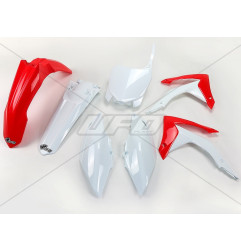 UFO KOMPLET PLASTIKÓW HONDA CRF 450R '13-'16, CRF 250R '14-'17 KOLOR OEM (CZERWONY/BIAŁY) (HO116E999)