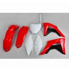 UFO KOMPLET PLASTIKÓW HONDA CRF 250RX '19-21, CRF 450RX '17-20, KOLOR OEM (CZERWONY/BIAŁY) (HO120E999)
