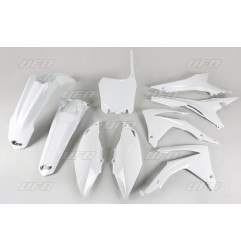 UFO KOMPLET PLASTIKÓW HONDA CRF 250R 14-17, CRF 450R 13-16 Z OSŁONAMI FILTRA POWIETRZA KOLOR BIAŁY (HO121E041)