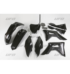 UFO KOMPLET PLASTIKÓW HONDA CRF 250R '18-'21, CRF 450R '17-'20 Z OSŁONAMI FILTRA POWIETRZA KOLOR CZARNY (HO123E001)