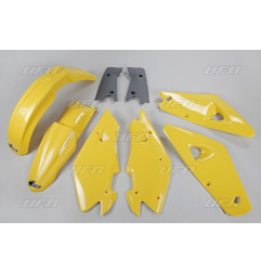 UFO KOMPLET PLASTIKÓW HUSQVARNA 2T '00-'04, 4T '02-'04 KOLOR OEM (ŻÓŁTY/GRAFITOWY) (HU600E999)