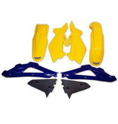 UFO KOMPLET PLASTIKÓW HUSQVARNA TC 125/250 '05-07 KOLOR OEM (ZÓŁTY/NIEBIESKI/GRAFITOWY) (HU602E999)