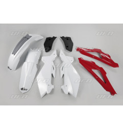 UFO KOMPLET PLASTIKÓW HUSQVARNA CR 250 2T '09-'13 KOLOR OEM (BIAŁY/CZERWONY/CZARNY) (HU608E999)