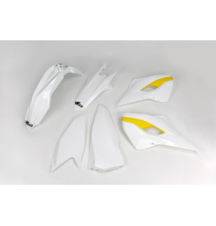 UFO KOMPLET PLASTIKÓW HUSQVARNA TE/FE 125/250/300/350/450 '15-'16 KOLOR OEM '15 (BIAŁY/ŻÓŁTY) (HU615E999)