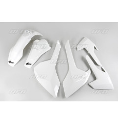 UFO KOMPLET PLASTIKÓW HUSQVARNA TE/TX 125/250/300 '17-19, FE 250/350/450/501 '17-19 KOLOR BIAŁY (HU618E041)