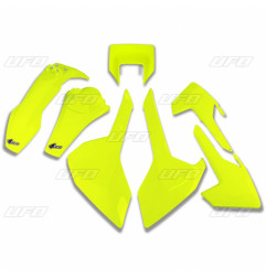 UFO KOMPLET PLASTIKÓW HUSQVARNA TX/TE/FE '17-'19 Z OSŁONĄ LAMPY KOLOR ZÓŁTY FLUO (HU621DFLU)