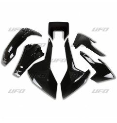 UFO KOMPLET PLASTIKÓW HUSQVARNA TX/TE/FE '17-'19 Z OSŁONĄ LAMPY KOLOR CZARNY (HU621E001)