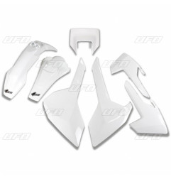 UFO KOMPLET PLASTIKÓW HUSQVARNA TX/TE/FE '17-'19 Z OSŁONĄ LAMPY KOLOR BIAŁY (HU621E041)
