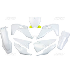 UFO KOMPLET PLASTIKÓW HUSQVARNA TC 125/250 '19-'22, FC 250/350/450 '19-'22 KOLOR BIAŁY (HU622E041)