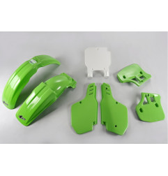 UFO KOMPLET PLASTIKÓW KAWASAKI KX 250 '89, KX 500 '89-'92 KOLOR OEM (ZIELONY/BIAŁY) (KA189E999)