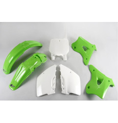 UFO KOMPLET PLASTIKÓW KAWASAKI KX 125 / 250 '96-'98 KOLOR OEM (ZIELONY/BIAŁY) (KA192E999)