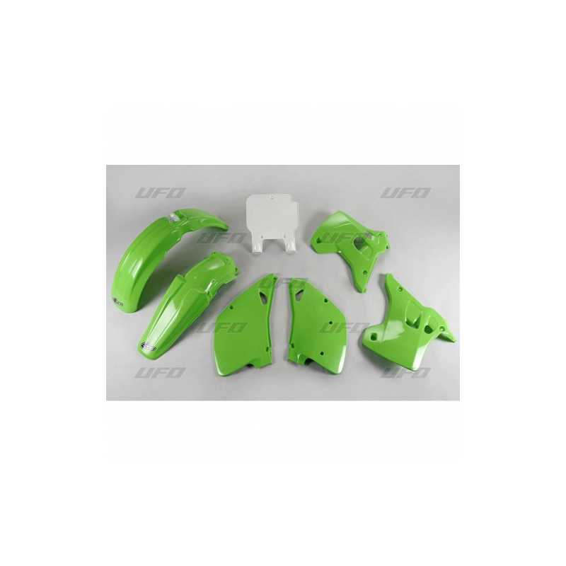 UFO KOMPLET PLASTIKÓW KAWASAKI KX 125 / 250 '92 KOLOR OEM (ZIELONY/BIAŁY) (KA195E999)
