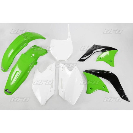 UFO KOMPLET PLASTIKÓW KAWASAKI KXF 250 '04-'06, KOLOR OEM (ZIELONY/BIAŁY) (KA204E999)