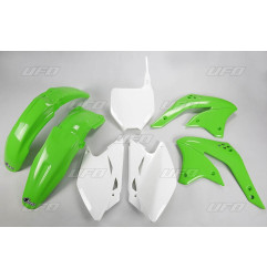 UFO KOMPLET PLASTIKÓW KAWASAKI KXF 450 '08 KOLOR OEM (ZIELONY/ BIAŁY) (KA211E999)