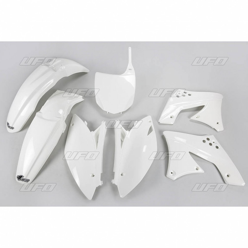 UFO KOMPLET PLASTIKÓW KAWASAKI KXF 250 '09- '12 KOLOR BIAŁY (KA212E047) - WYPRZEDAŻ