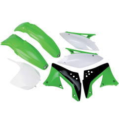UFO KOMPLET PLASTIKÓW KAWASAKI KXF 450 '09-'11 KOLOR OEM '10-'11 (ZIELONY/BIAŁY/CZARNY) (KA216E999)