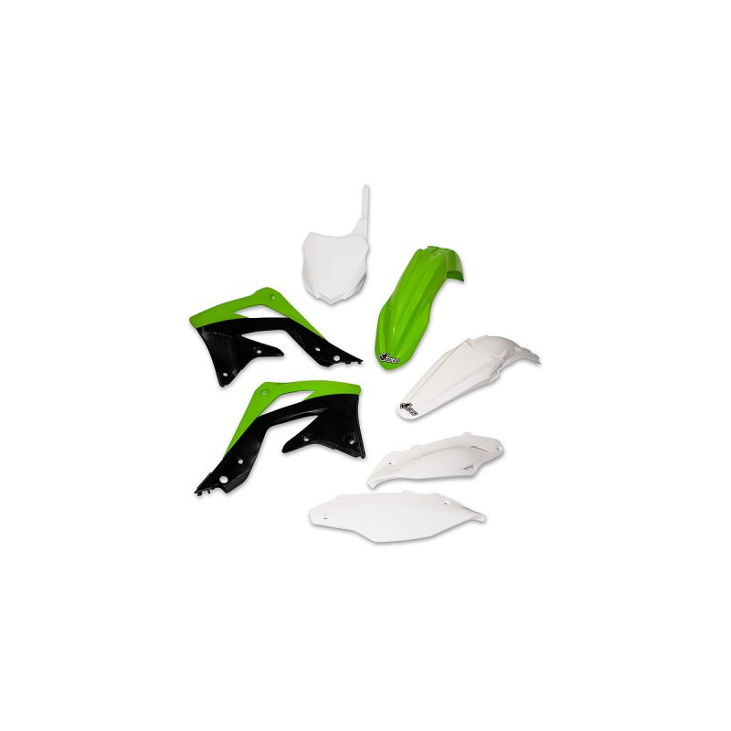 UFO KOMPLET PLASTIKÓW KAWASAKI KXF 450 '13-'15 KOLOR OEM (ZIELONY/BIAŁY/CZARNY) (KA220E999)