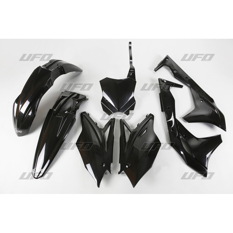 UFO KOMPLET PLASTIKÓW KAWASAKI KXF 250 '17 KOLOR CZARNY (KA224E001)