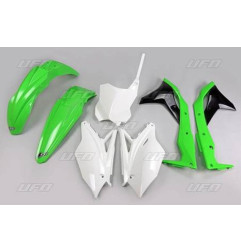 UFO KOMPLET PLASTIKÓW KAWASAKI KXF 250 '18-'20 KOLOR OEM '19 (BIAŁY/ZIELONY) (KA225E999A)