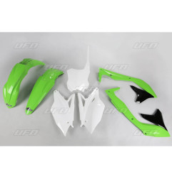 UFO KOMPLET PLASTIKÓW KAWASAKI KXF 450 '18 KOLOR OEM (ZIELONY/BIAŁY/CZARNY) (KA226E999)