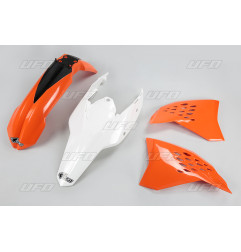 UFO KOMPLET PLASTIKÓW KTM EXC '11 KOLOR OEM (POMARAŃCZOWY/BIAŁY) (KT512E999)