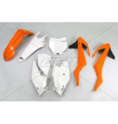 UFO KOMPLET PLASTIKÓW KTM SX/SXF '16-'18 (Z WYJĄTKIEM SX 250 '16), KOLOR OEM '16 (POMARAŃCZOWY/BIAŁY) (KT517E999)