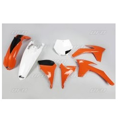 UFO KOMPLET PLASTIKÓW KTM SX/SXF '16-'18 KOLOR OEM '17 (POMARAŃCZOWY/BIAŁY) (KT517E999X)